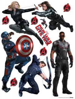 AG Design Maxi nálepka na zeď Avengers Civil War 2 PVC