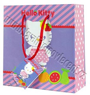 Dárková taštička na CD/DVD Hello Kitty fruity (Papírová dárková taštička Hello Kitty fruity)