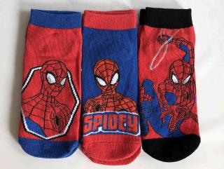 EUROSWAN Kotníčkové ponožky 3v1 Spiderman 31-34 75% Bavlna, 23% Polyester, 2% Elastan