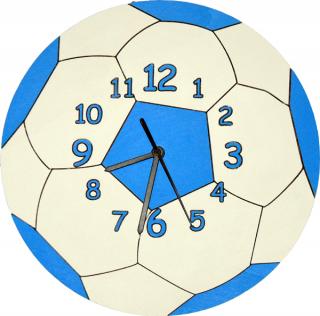 Hodiny fotbalový míč modrý (dětské hodiny)