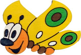 Magnetka s lepítkem Motýl žlutý