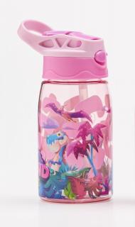 Water Revolution Dětská Tritanová láhev na pití Dinaland pink  Tritan, 500 ml
