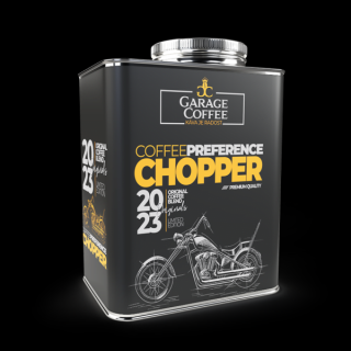 Káva kanister Chopper zrnková nebo jemně mletá (Káva pro motorkáře)