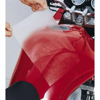 Lepící folie - čirá pod tankvak nebo boční brašny na motorku (Čirá lepící folie pod kožené brašny na moto)