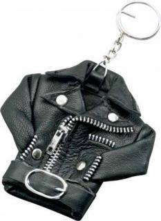 Přívěšek na klíče kožená bunda křivák (Přívěšek kožená bunda)