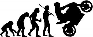 Samolepka Evoluce Evolution (Samolepka pro motorkáře evolution)