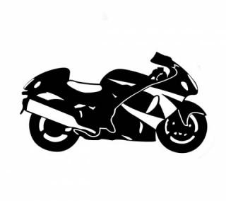 Samolepka motorkář na auto - silniční motorka 1