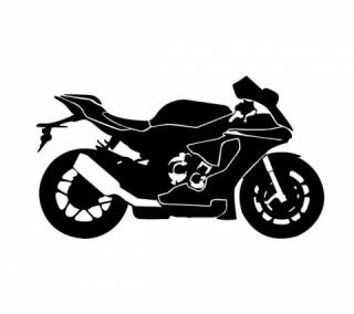 Samolepka motorkář na auto - silniční motorka 2