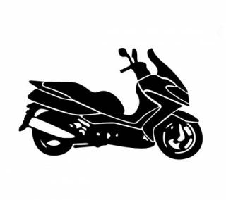Samolepka motorkář na auto - skútr