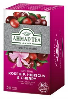 Ahmad Tea Rosehip Hibiscus and Cherry tea 20 sáčků alupack