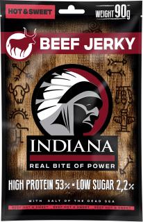 Indiana Jerky Hovězí Hot & Sweet 90g