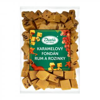 Karamelový fondán rum a rozinky 500g