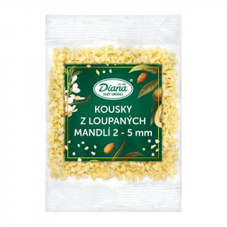 Kousky z loupaných mandlí 2-5mm 100g