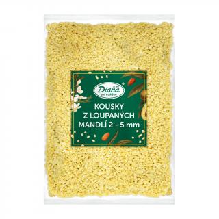 Kousky z loupaných mandlí 2-5mm 1kg