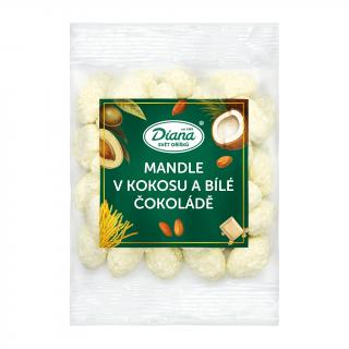 Mandle v kokosu a bílé čokoládě 100g