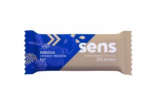 Sens Serious Protein tyčinka s cvrččím proteinem - Arašídové máslo & Skořice 60g