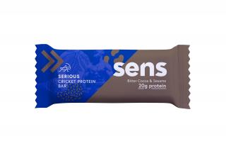 Sens Serious Protein tyčinka s cvrččím proteinem - Hořké kakao & Sezam 60g