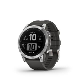 Garmin fenix 7 PRO Glass, Silver/ Graphite Band