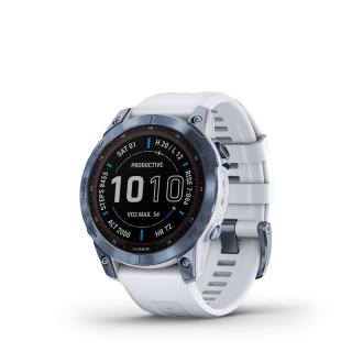 Garmin fenix 7 PRO Sapphire Solar, Titan Blue / White Band