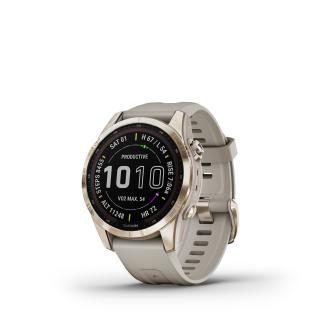 Garmin fenix 7S PRO Sapphire Solar, Titan Cream Gold  / Sand Band