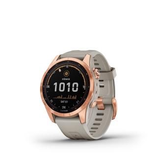 Garmin fenix 7S PRO Solar, Rose Gold/ Sand Silicone Band