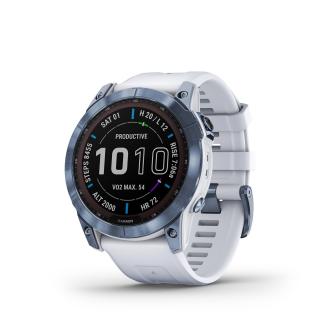 Garmin fenix 7X PRO Sapphire Solar, Titan Blue /White Band