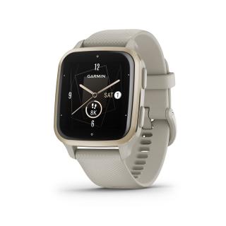 Garmin Venu SQ 2 Music Cream Gold/French Grey silicone band