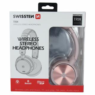 SWISSTEN bluetooth sluchátka Trix Barva: Růžová