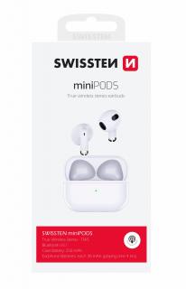 SWISSTEN MINIPODS True Wireless Bluetooth sluchátka Barva: Bílá