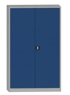 Dílenská skříň 195 x 120 x 60 cm, 4 police, 65 kg/pol. Barva dveří: modrá RAL 5005