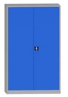 Dílenská skříň 195 x 120 x 60 cm, 4 police, 65 kg/pol. Barva dveří: modrá RAL 5012