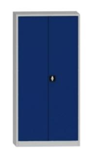 Dílenská skříň 195 x 95 x 60 cm, 4 police, 65 kg/pol. Barva dveří: modrá RAL 5005