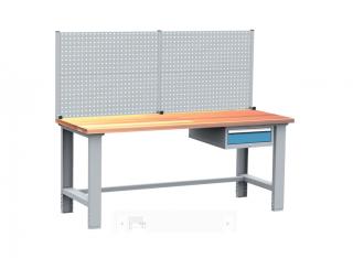 Dílenský stůl montovaný PROFI, sestava 2 , 159-183 x 200 x 75 cm