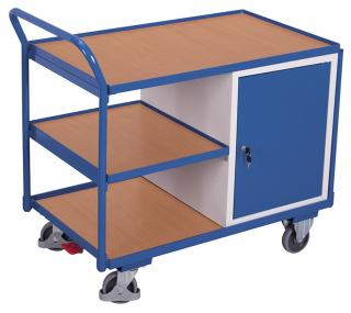 Dílenský vozík, skříňka a police, Variofit, do 250 kg, š x h x v: 112,5 x 62,5 x 101 cm
