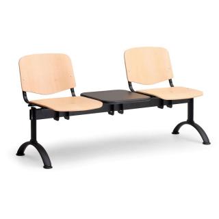 Dřevěná lavice ISO (dvojsedák), odklád. stolek II.