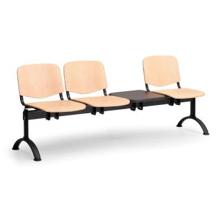 Dřevěná lavice ISO (trojsedák), odklád. stolek II.