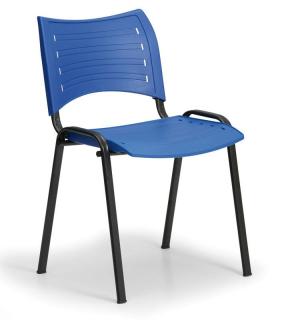 Konferenční židle, černá-plast, Smart Barva: Modrá