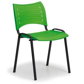 Konferenční židle, černá-plast, Smart Barva: Zelená