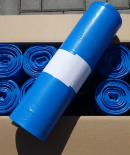 Odpadkové pytle modré, 40 mikronů, 10 ks