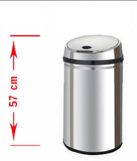 Odpadkový koš bezdotykový Margo 30 litrů - stříbrné víko