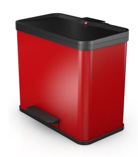 Odpadkový koš Hailo Öko trio Plus L 0633-240 na tříděný odpad 3 × 9 litrů, červený lak