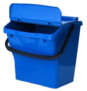 Odpadkový koš plastový na tříděný odpad - modrá, 40 l