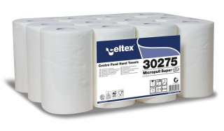 Papírové ručníky v miniroli CELTEX super bílá, 2 vrstvy, bal. 12 ks