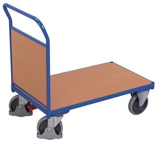 Plošinový vozík s madlem, plná výplň, Variofit, ložná plocha 123 x 80 cm, do 500 kg