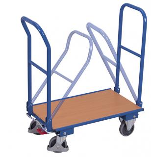 Plošinový vozík se dvěma sklopnými madly, Variofit, ložná plocha 72 x 45 cm, do 150 kg