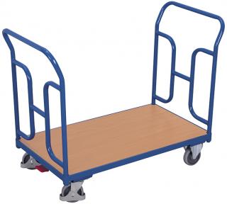 Plošinový vozík se dvěma trubkovými madly, Variofit, ložná plocha 100 x 60 cm, do 250 kg