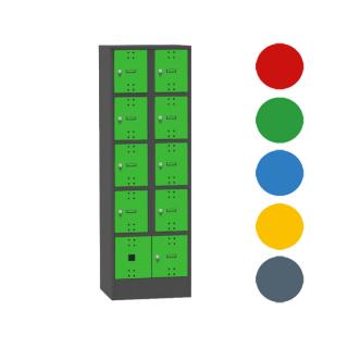 Skříň na dobíjení mobilních zařízení s USB porty Barva dveří: šedomodrá RAL 7031