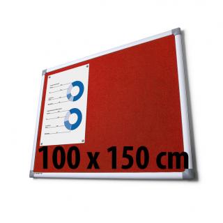 Tabule textilní, 100 x 150 cm, červená