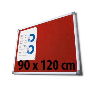 Tabule textilní, 90 x 120 cm, červená