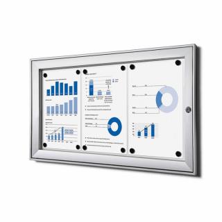 Vitrína pro interiér i zastřešený exteriér, SCS, 3 x A4